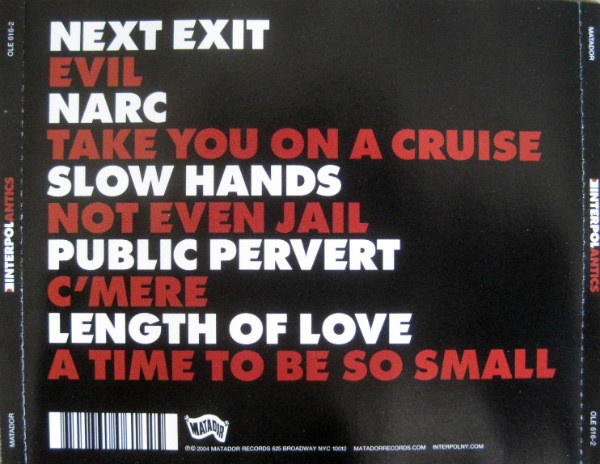 Interpol - Antics | Matador (OLE 616-2) - 2 Interpol - Antics | Matador (OLE 616-2) - 2