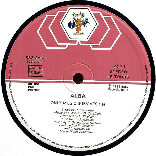 Alba - Only Music Survives | Baby Records (883 286-1) - 3