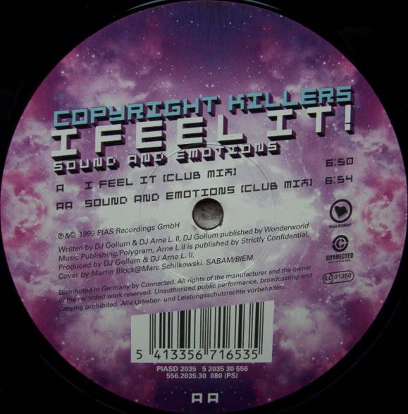 Copyright Killers - I Feel It! / Sound And Emotions | DJs Present (PIASD 2035) - 3