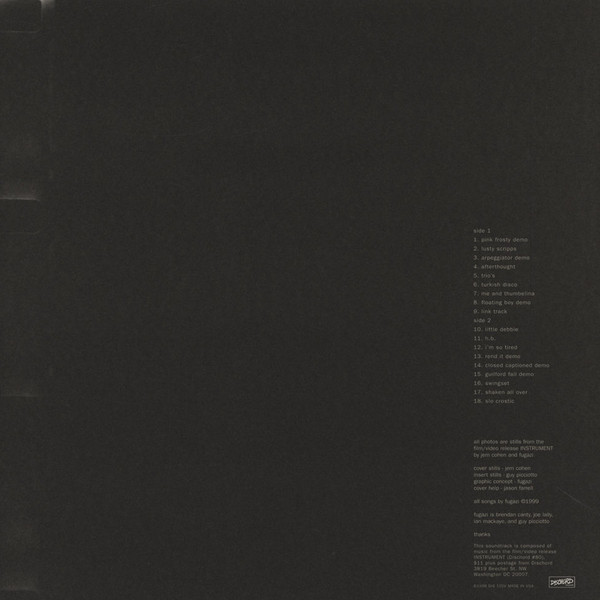 Fugazi - Instrument Soundtrack | Dischord Records (DIS 120V) - 2 Fugazi - Instrument Soundtrack | Dischord Records (DIS 120V) - 2