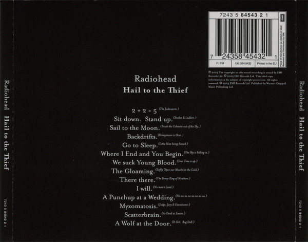 Radiohead - Hail To The Thief | Parlophone (7243 5 84543 2 1) - 2