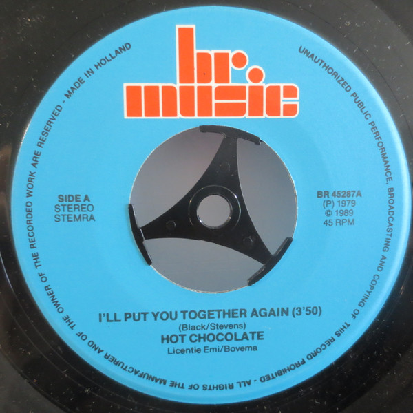 Hot Chocolate - I'll Put You Together Again / So You Win Again | BR Music (BR 45287) - 3
