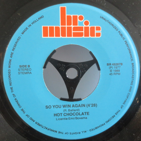 Hot Chocolate - I'll Put You Together Again / So You Win Again | BR Music (BR 45287) - 4