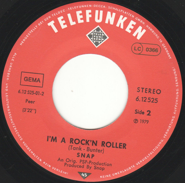Snap - Twist And Shout | Telefunken (6.12 525) - 3