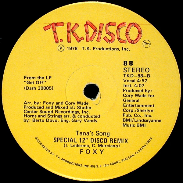 Foxy - Get Off / Tena's Song | T.K. Disco (88) - 2