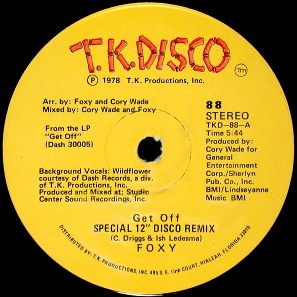 Foxy - Get Off / Tena's Song | T.K. Disco (88) - main