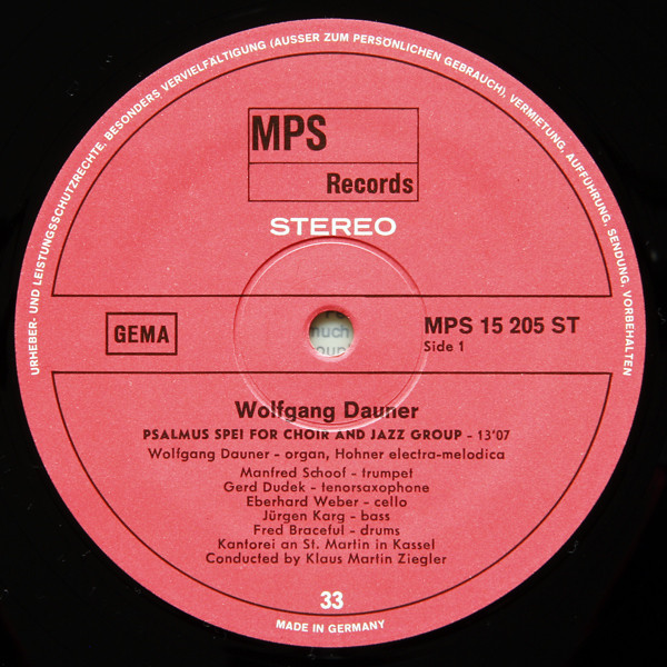 Fred Van Hove / Wolfgang Dauner - Requiem For Che Guevara / Psalmus Spei | MPS Records (15205 ST) - 4