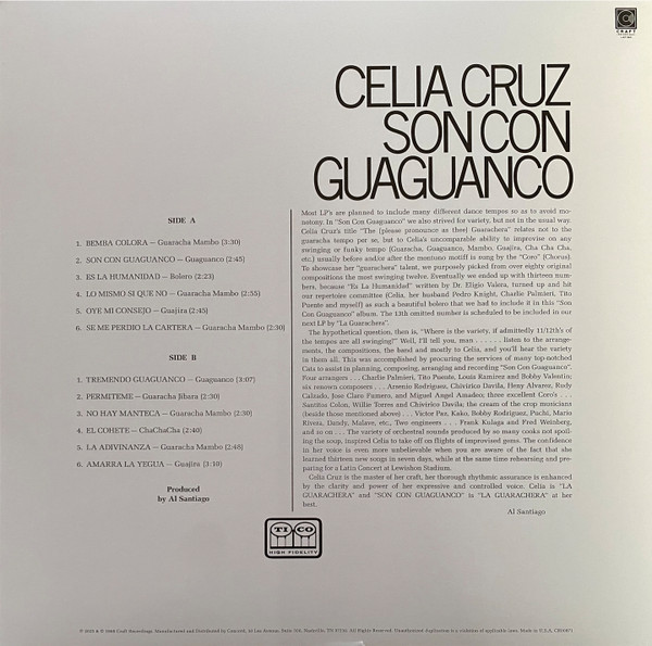 Celia Cruz - Son Con Guaguanco | Craft Recordings (CR00871) - 3 Celia Cruz - Son Con Guaguanco | Craft Recordings (CR00871) - 3