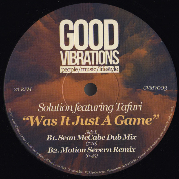 Solution Featuring Tafuri - Was It Just A Game | Good Vibrations (GVMV003) - 2 Solution Featuring Tafuri - Was It Just A Game | Good Vibrations (GVMV003) - 2
