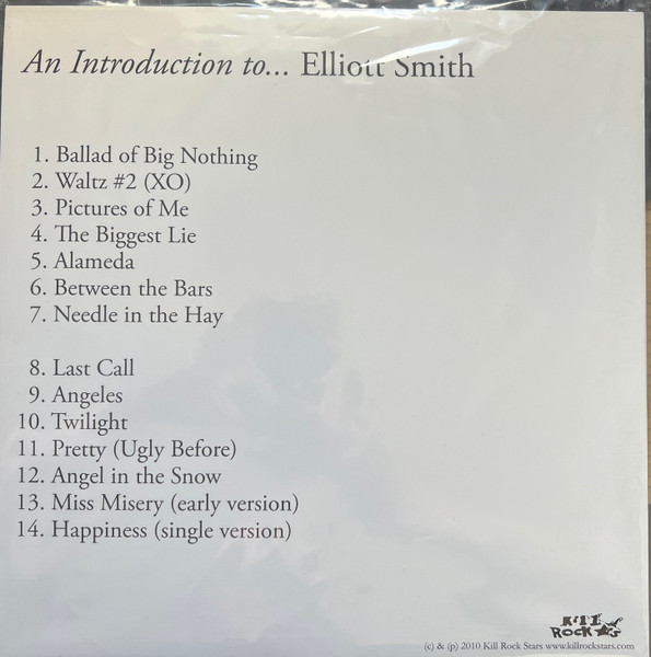 Elliott Smith - An Introduction To Elliott Smith - LP | Kill Rock Stars (KRS541) - 2