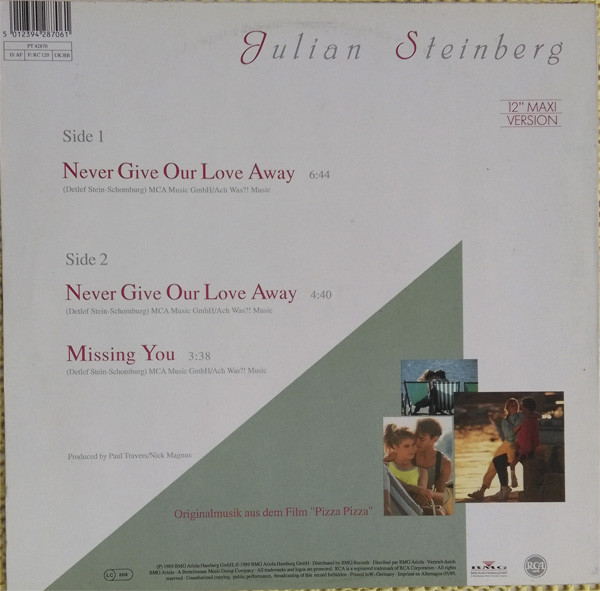 Julian Steinberg - Never Give Our Love Away | RCA (PT42870) - 2 Julian Steinberg - Never Give Our Love Away | RCA (PT42870) - 2
