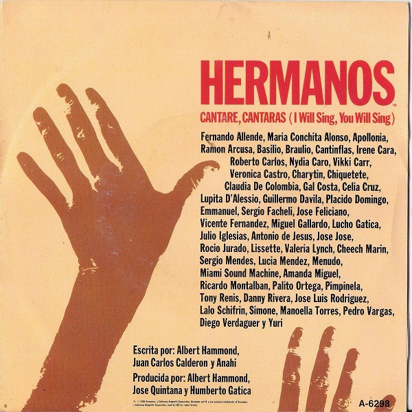 Hermanos - Cantaré, Cantarás = I Will Sing, You Will Sing | CBS (A-6298)