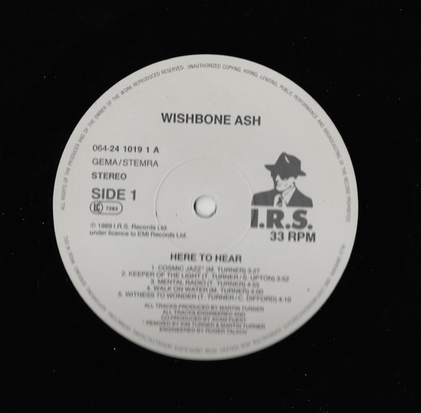 Wishbone Ash - Here To Hear | I.R.S. Records (064 24 1019 1) - 2