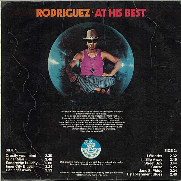 Sixto Rodriguez - At His Best | Blue Goose Music (BGM 001) - 2 Sixto Rodriguez - At His Best | Blue Goose Music (BGM 001) - 2