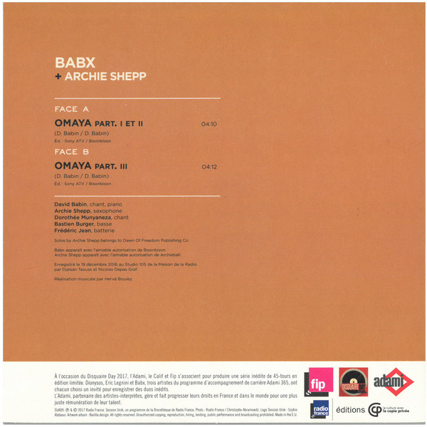 Babx + Archie Shepp - Omaya Part I to III | Radio France (SUA09) - 2 Babx + Archie Shepp - Omaya Part I to III | Radio France (SUA09) - 2