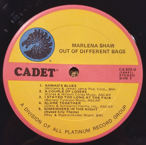 Marlena Shaw - Out Of Different Bags | Cadet (LPS 803) - 4 Marlena Shaw - Out Of Different Bags | Cadet (LPS 803) - 4