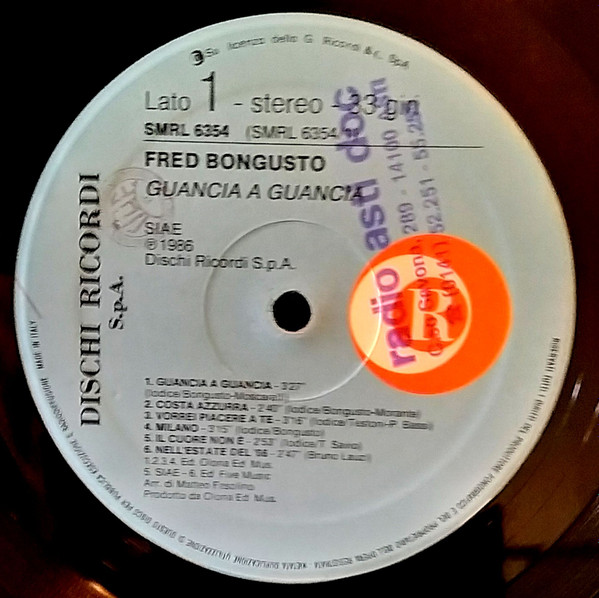 Fred Bongusto - Guancia A Guancia | Ricordi (SMRL 6354) - 3 Fred Bongusto - Guancia A Guancia | Ricordi (SMRL 6354) - 3