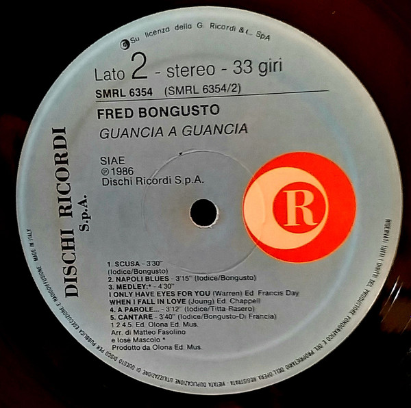 Fred Bongusto - Guancia A Guancia | Ricordi (SMRL 6354) - 4 Fred Bongusto - Guancia A Guancia | Ricordi (SMRL 6354) - 4
