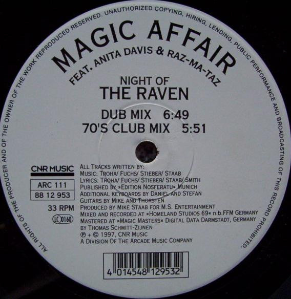 Magic Affair Feat. Anita Davis & Raz-Ma-Taz - Night Of The Raven | CNR Music Germany (88 12 953) - 2