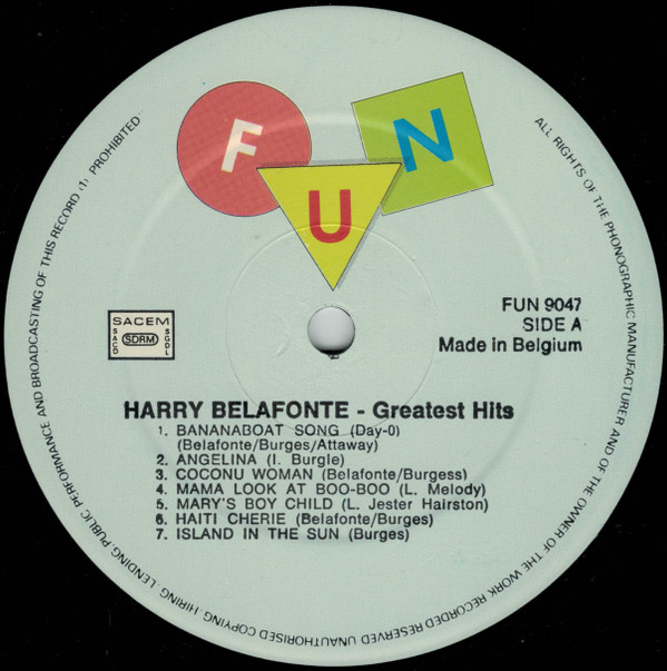 Harry Belafonte - Greatest Hits | Fun (FUN 9047) - 2