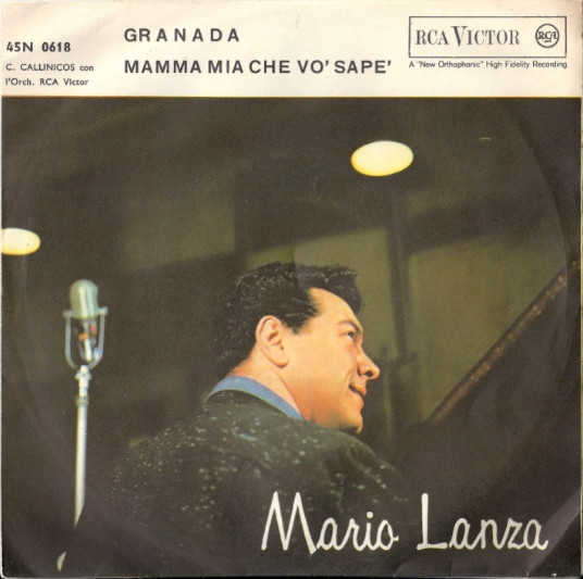 Mario Lanza - Granada / Mamma Mia Che Vo' Sape' | RCA Victor (45N 0618) - main