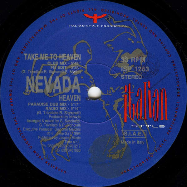 Nevada - Take Me To Heaven | Italian Style Production (ISP 1263) - main Nevada - Take Me To Heaven | Italian Style Production (ISP 1263) - main