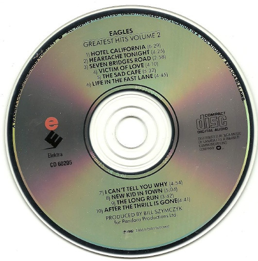 Eagles - Eagles Greatest Hits Volume 2 | Elektra (CD 60205) - 2 Eagles - Eagles Greatest Hits Volume 2 | Elektra (CD 60205) - 2