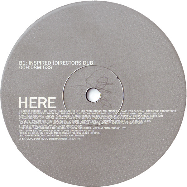 Satoshi Tomiie Featuring Diane Charlemagne - Inspired | Not On Label (STP2X) - 4