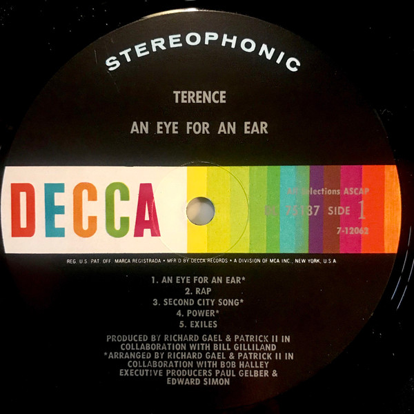 Terence - An Eye For An Ear LP | Decca (DL 75137) - 3