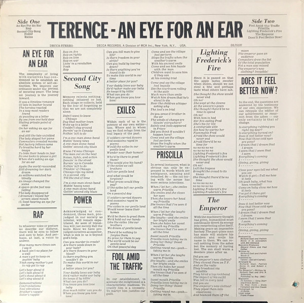 Terence - An Eye For An Ear LP | Decca (DL 75137) - 2