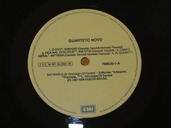 Quarteto Novo - Quarteto Novo | EMI (789630-1) - 4