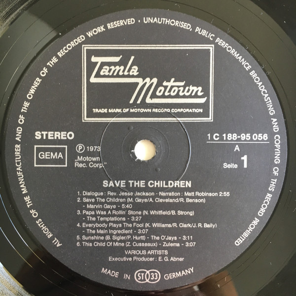 Various - Save The Children | Tamla Motown (1C 188-95 056/57) - 4
