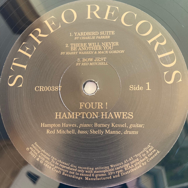 Hampton Hawes !!!! With Barney Kessel , Shelly Manne & Red Mitchell - Four! | Craft Recordings (CR00387) - 3