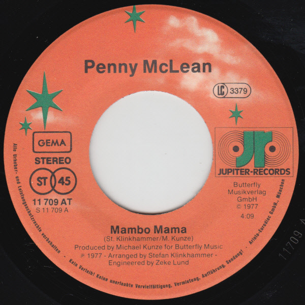 Penny McLean - Mambo Mama | Jupiter Records (11 709 AT) - 3
