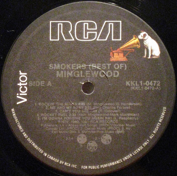 Minglewood Band - Best Of Minglewood - Smokers | RCA (KKL1-0472) - 3