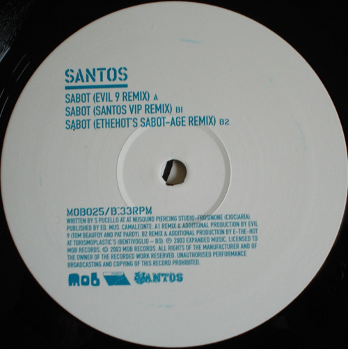 Santos - Sabot (Remixes) | Mob Records (MOB025) - 2