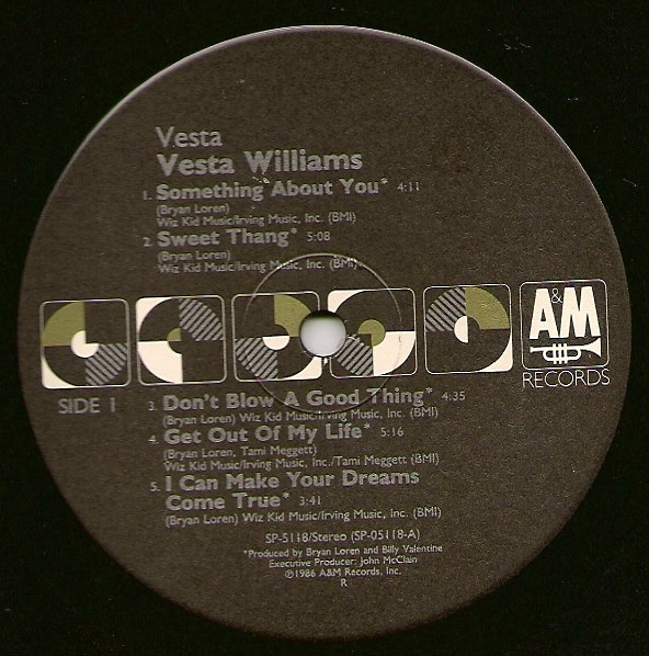 Vesta Williams - Vesta | A&M Records (SP-5118) - 2 Vesta Williams - Vesta | A&M Records (SP-5118) - 2