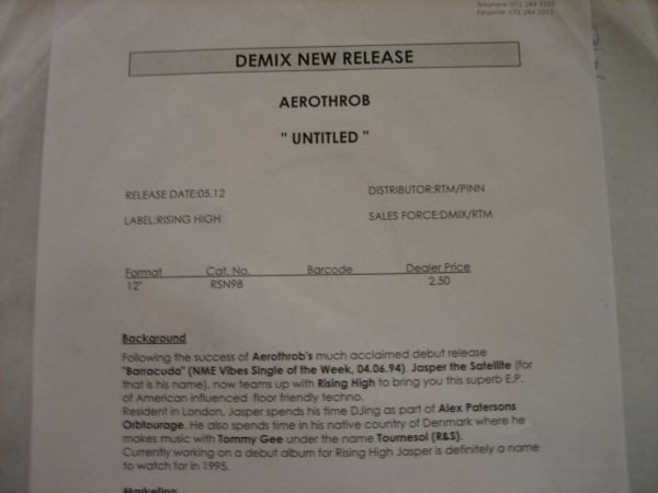 Aerothrob - 3 Bear Blues | Rising High Records (RSN 98) - 3