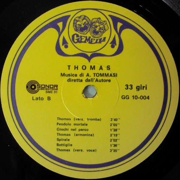 Amedeo Tommasi - Thomas | Sonor Music Editions (SME 31) - 4 Amedeo Tommasi - Thomas | Sonor Music Editions (SME 31) - 4