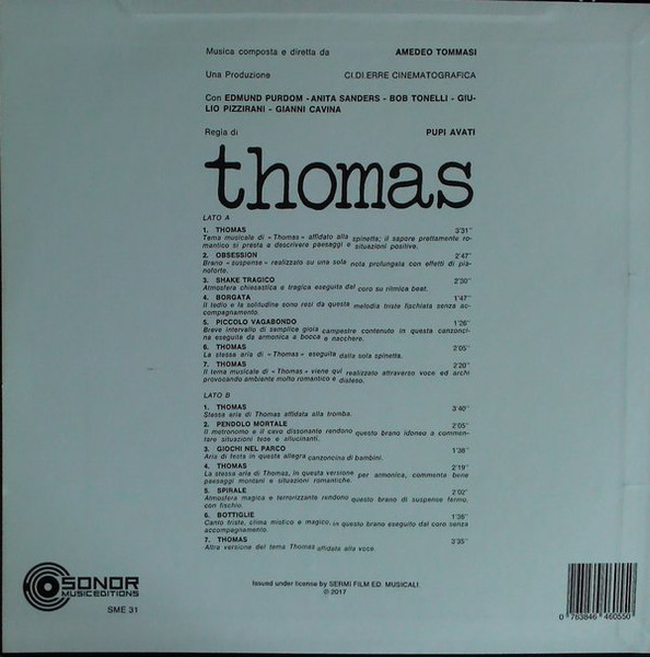Amedeo Tommasi - Thomas | Sonor Music Editions (SME 31) - 2 Amedeo Tommasi - Thomas | Sonor Music Editions (SME 31) - 2