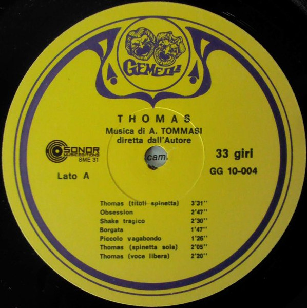 Amedeo Tommasi - Thomas | Sonor Music Editions (SME 31) - 3 Amedeo Tommasi - Thomas | Sonor Music Editions (SME 31) - 3
