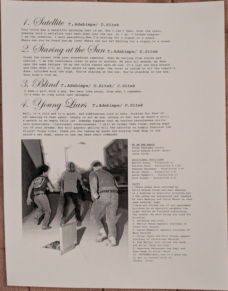 TV On The Radio - Young Liars | Touch And Go (TG252) - 2