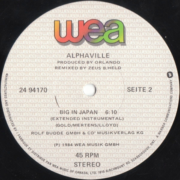 Alphaville - Big In Japan | WEA (24 94170) - 4