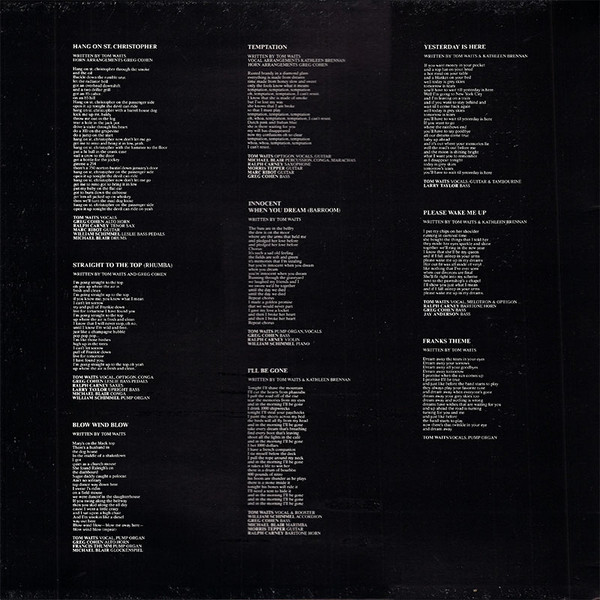 Tom Waits - Frank's Wild Years | Island Records (ITW3) - 2 Tom Waits - Frank's Wild Years | Island Records (ITW3) - 2