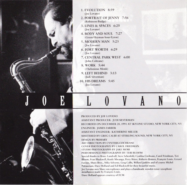 Joe Lovano - From The Soul | Blue Note (CDP 7 98636 2) - 4