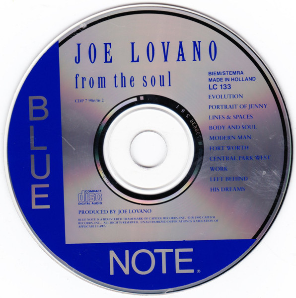 Joe Lovano - From The Soul | Blue Note (CDP 7 98636 2) - 3