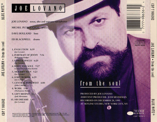 Joe Lovano - From The Soul | Blue Note (CDP 7 98636 2) - 2