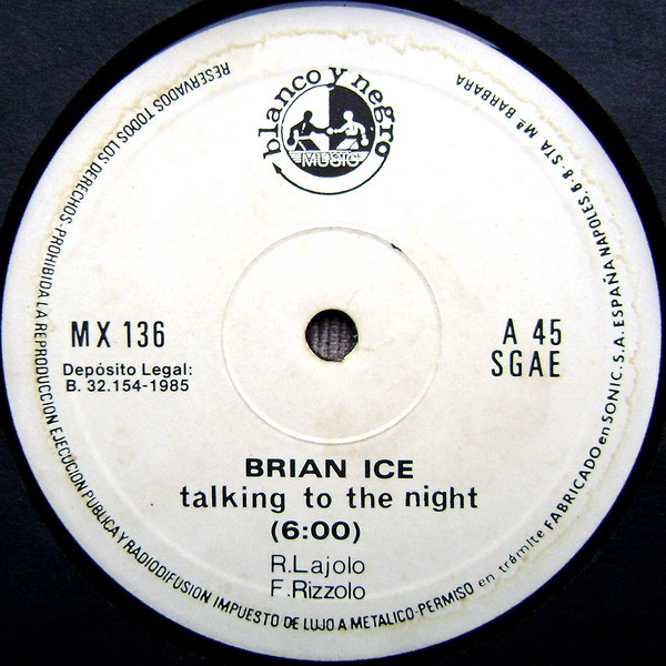 Brian Ice - Talking To The Night | Blanco Y Negro (MX 136) - 3