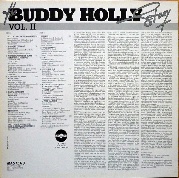 Buddy Holly - The Buddy Holly Story (Original Recordings) Vol. II | Masters (MA 201185) - 3 Buddy Holly - The Buddy Holly Story (Original Recordings) Vol. II | Masters (MA 201185) - 3