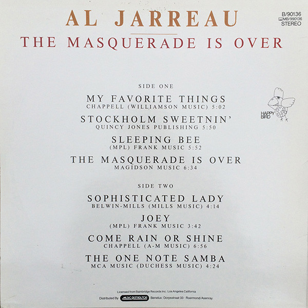 Al Jarreau - The Masquerade Is Over | Happy Bird (B/90136) - 2